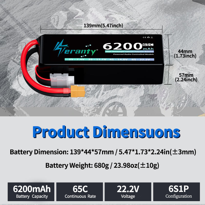 Bateria Lipo TERANTY 6S 6200mA - Drone Battery Lipo avaliação e preço